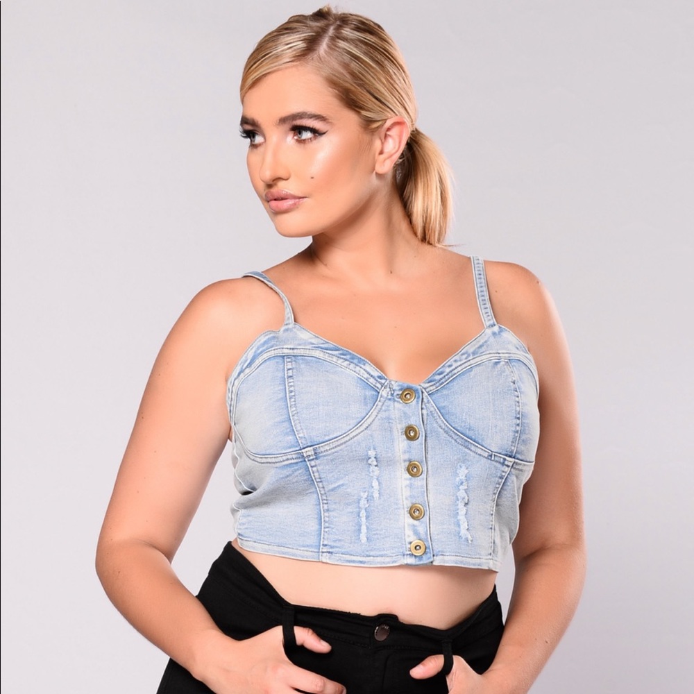 Fashion nova Denim Crop top